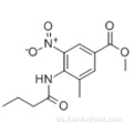 4- (butirilamino) -3-metil-5-nitrobenzoato de metilo CAS 152628-01-8